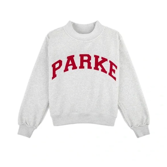 Set Active x Parke Red Christmas Mock Neck Crewneck Sweatshirt - Picture 3 of 3